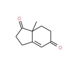 (R)-2,3,7,7a-tetrahydro-7a-methyl-1H-Indene-1,5(6H)-dione (CAS 17553-89-8) - chemical structure image