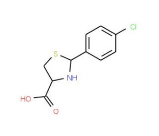 (R)-2-(4-Chloro-phenyl)-thiazolidine-4-carboxylic acid - chemical structure image