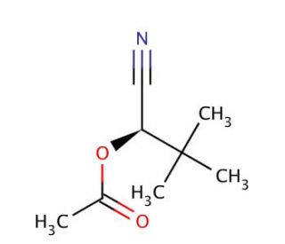 (R)-2-Acetoxy-3,3-dimethylbutyronitrile (CAS 126567-38-2) - chemical structure image