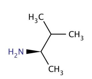 (R)-(&minus;)-2-Amino-3-methylbutane (CAS 34701-33-2) - chemical structure image