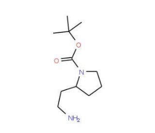 (R)-2-(Aminoethyl)-1-N-Boc-pyrrolidine (CAS 550378-07-9) - chemical structure image