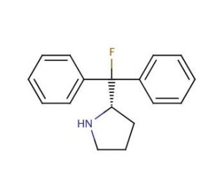 (R)-(&plus;)-2-(Fluorodiphenylmethyl)pyrrolidine (CAS 352535-00-3) - chemical structure image