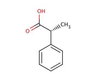 (R)-(&minus;)-2-Phenylpropionic acid (CAS 7782-26-5) - chemical structure image