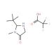 (R)-(−)-2-(tert-Butyl)-3-methyl-4-imidazolidinone trifluoroacetic acid (CAS 900503-36-8) - chemical structure image