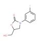 (R)-3-(3-Fluoro-phenyl)-5-hydroxymethyl-oxazolidin-2-one (CAS 149524-42-5) - chemical structure image