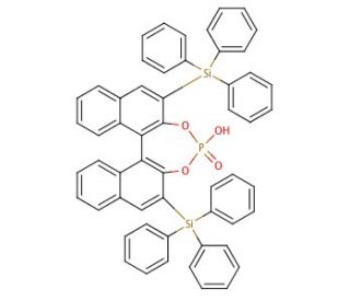 (R)-(&minus;)-3,3&prime;-Bis(triphenylsilyl)-1,1&prime;-binaphthyl-2,2&prime;-diyl hydrogenphosphate (CAS 791616-55-2) - chemical structure image