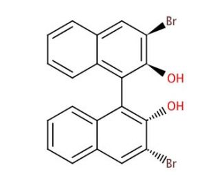 (R)-(&plus;)-3,3&prime;-Dibromo-1,1&prime;-bi-2-naphthol (CAS 111795-43-8) - chemical structure image