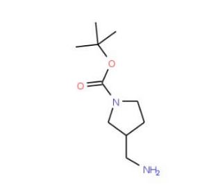 (R)-3-(Aminomethyl)-1-N-Boc-pyrrolidine (CAS 199174-29-3) - chemical structure image
