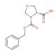 (R)-(+)-3-(Benzyloxycarbonyl)-4-oxazolidinecarboxylic acid (CAS 97534-84-4) - chemical structure image