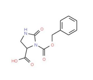 (R)-3-Cbz-2-Oxo-imidazolidine-4-carboxylic acid (CAS 634614-25-8) - chemical structure image