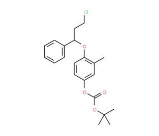 (R)-3-Chloro-1-phenyl-1-[2-methyl-4-[(tBoc)oxy]phenoxy]propane (CAS 457634-25-2) - chemical structure image