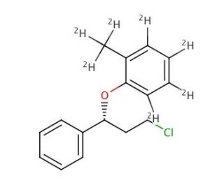(R)-3-Chloro-1-phenyl-1-(2-methylphenoxy-d7)propane - chemical structure image
