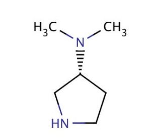 (R)-(&plus;)-3-(Dimethylamino)pyrrolidine (CAS 132958-72-6) - chemical structure image