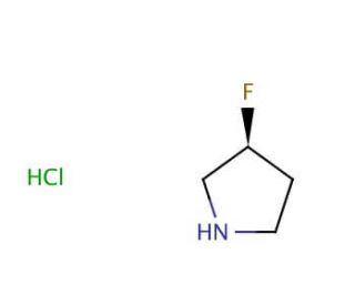 (R)-(&minus;)-3-Fluoropyrrolidine hydrochloride (CAS 136725-55-8) - chemical structure image