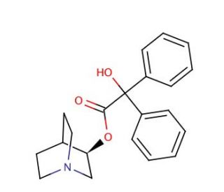 (R)-(&minus;)-3-Quinuclidinyl benzilate (CAS 62869-69-6) - chemical structure image