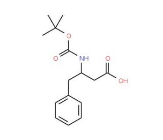 (R)-3-tert-Butoxycarbonylamino-4-phenyl-butyric acid (CAS 101555-61-7) - chemical structure image