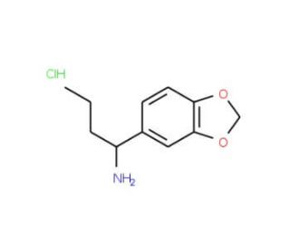 (R)-[3&prime;,4&prime;-(Methylenedioxy)phenyl]-1-butylamine hydrochloride (CAS 197508-49-9) - chemical structure image