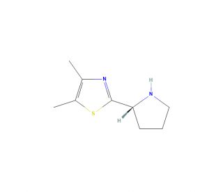 (R)-4,5-Dimethyl-2-(pyrrolidin-2-yl)thiazole hydrobromide (CAS 1821837-31-3) - chemical structure image