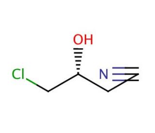 (R)-(&plus;)-4-Chloro-3-hydroxybutyronitrile (CAS 84367-31-7) - chemical structure image