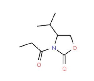 (R)-(&minus;)-4-Isopropyl-3-propionyl-2-oxazolidinone (CAS 89028-40-0) - chemical structure image
