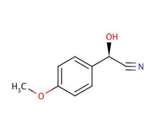 (R)-(&plus;)-4-Methoxymandelonitrile (CAS 97070-73-0) - chemical structure image