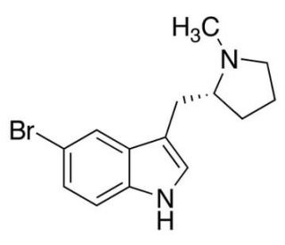 R-5-Bromo-3-(N-methylpyrrolidin-2-ylmethyl)-1H-indole (CAS 143322-57-0) - chemical structure image