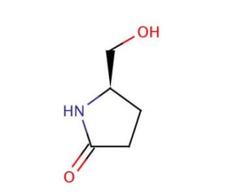 (R)-(&minus;)-5-(Hydroxymethyl)-2-pyrrolidinone (CAS 66673-40-3) - chemical structure image