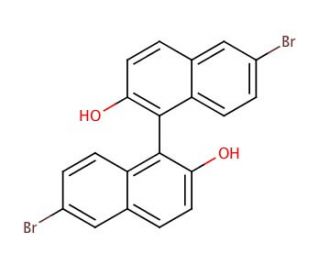 (R)-(&minus;)-6,6&prime;-Dibromo-1,1&prime;-bi-2-naphthol (CAS 65283-60-5) - chemical structure image