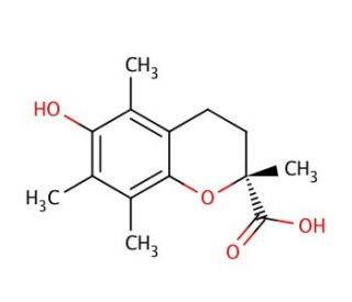 (R)-(&plus;)-6-Hydroxy-2,5,7,8-tetramethylchroman-2-carboxylic acid (CAS 53101-49-8) - chemical structure image
