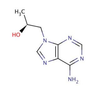 (R)-9-[2-(Hydroxypropyl] Adenine (CAS 14047-28-0) - chemical structure image