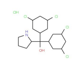 (R)-a,a-bis(3,5-Dichlorophenyl)-2-pyrrolidinemethanol hydrochloride (CAS 131180-61-5) - chemical structure image