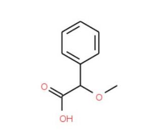(R)-(&minus;)-&alpha;-Methoxyphenylacetic acid (CAS 3966-32-3) - chemical structure image