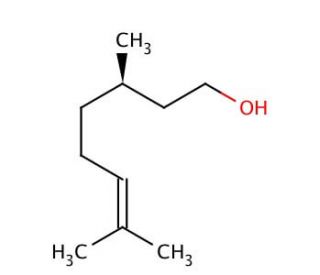 (R)-(&plus;)-&beta;-Citronellol (CAS 1117-61-9) - chemical structure image
