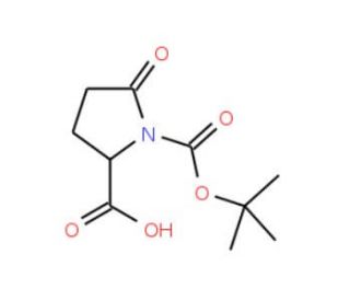 (R)-Boc-5-oxopyrrolidine-2-carboxylic acid (CAS 160347-90-0) - chemical structure image