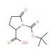 (R)-Boc-5-oxopyrrolidine-2-carboxylic acid (CAS 160347-90-0) - chemical structure image