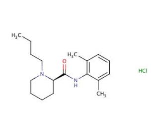 (R)-(&plus;)-Bupivacaine Hydrochloride (CAS 27262-46-0) - chemical structure image