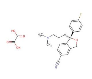 (R)-Citalopram Oxalate (CAS 219861-53-7) - chemical structure image