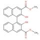 (R)-(+)-Dimethyl-2,2′-dihydroxy-1,1′-binaphthalene-3,3′-dicarboxylate (CAS 18531-91-4) - chemical structure image