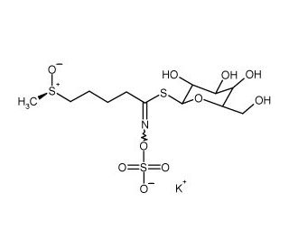 R-(&minus;)-Glucoraphanin potassium salt (CAS 21414-41-5 (non-salt)) - chemical structure image