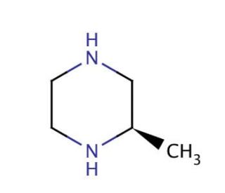 (R)-(&minus;)-2-Methylpiperazine (CAS 75336-86-6) - chemical structure image