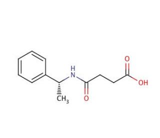 (R)-(&plus;)-N-(1-Phenylethyl)succinamic acid (CAS 21752-33-0) - chemical structure image