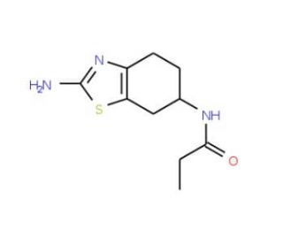 (R)-N-(2-Amino-4,5,6,7-tetrahydro-benzothiazol-6-yl)-propionamide (CAS 106006-85-3) - chemical structure image