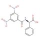 (R)-(−)-N-(3,5-Dinitrobenzoyl)-D-α-phenylglycine (CAS 74927-72-3) - chemical structure image