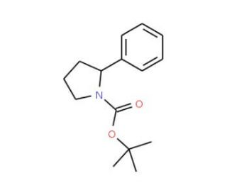 (R)-N-Boc-2-phenylpyrrolidine (CAS 174311-02-5) - chemical structure image