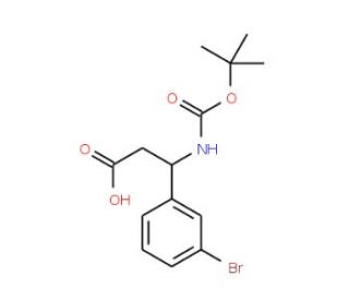 (R)-N-Boc-3-bromo-beta-phenylalanine (CAS 501015-16-3) - chemical structure image