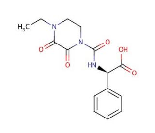 (R)-(&minus;)-&alpha;-[[(4-Ethyl-2,3-dioxo-1-piperazinyl)carbonyl]amino]benzeneacetic acid (CAS 63422-71-9) - chemical structure image
