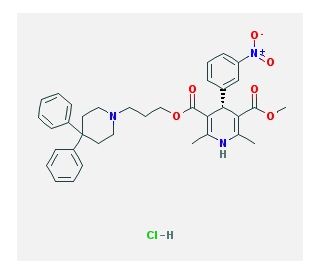 (R)-(&minus;)-Niguldipine hydrochloride (CAS 113145-70-3) - chemical structure image