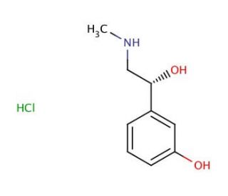 (R)-(&minus;)-Phenylephrine hydrochloride (CAS 61-76-7) - chemical structure image