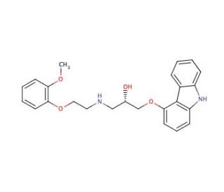 (R)-(&plus;)-Carvedilol (CAS 95093-99-5) - chemical structure image