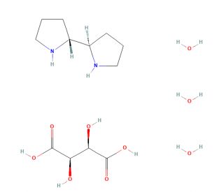(R,R)-2,2&prime;-Bipyrrolidine L-tartrate trihydrate (CAS 137037-21-9) - chemical structure image